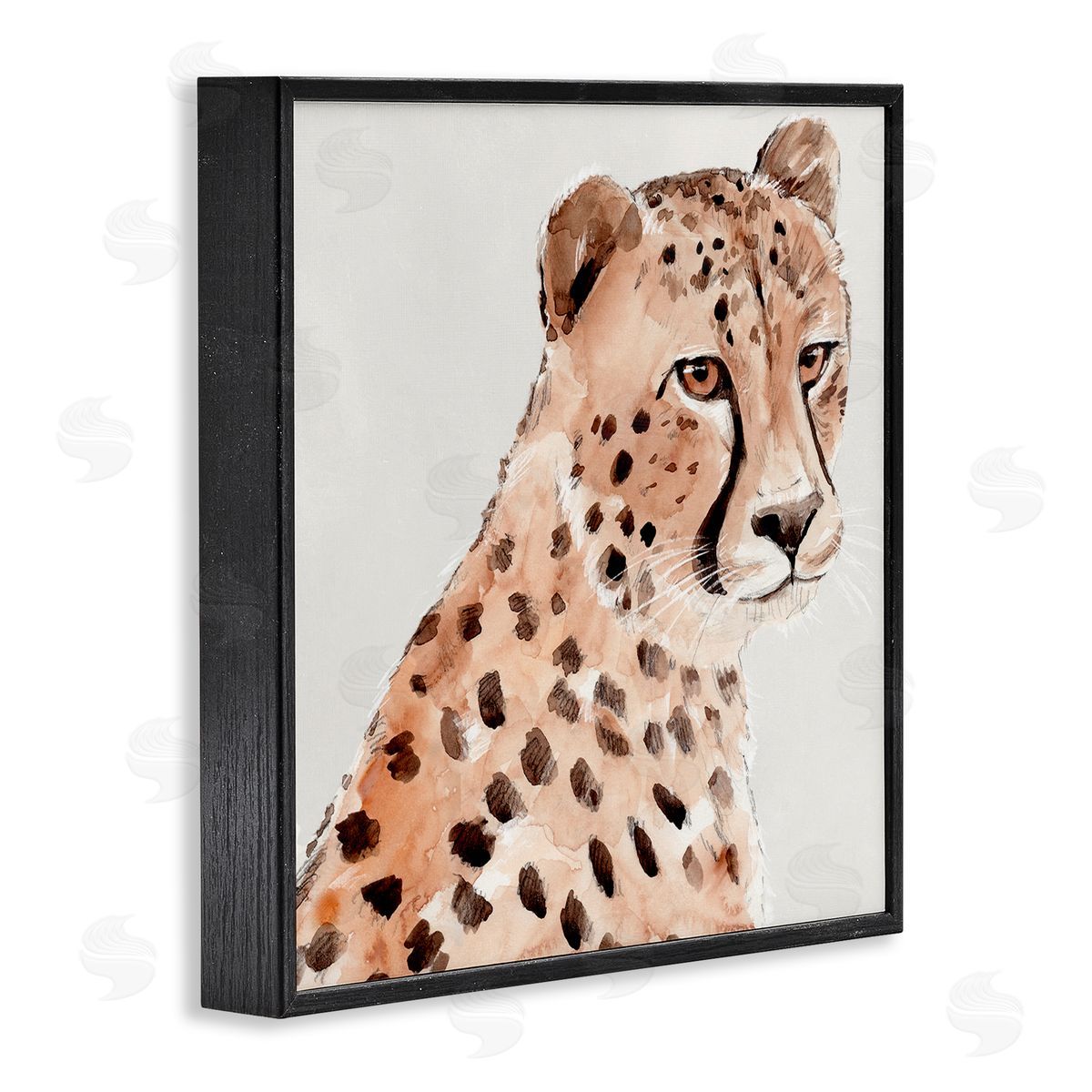 Annie Warren Wild Cheetah Painting Black Framed Glicee Wall Art Print