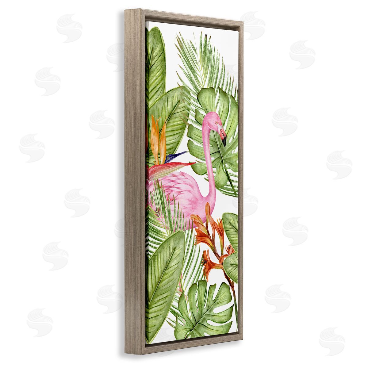 Kim Allen Flamingo & Monstera Leaves