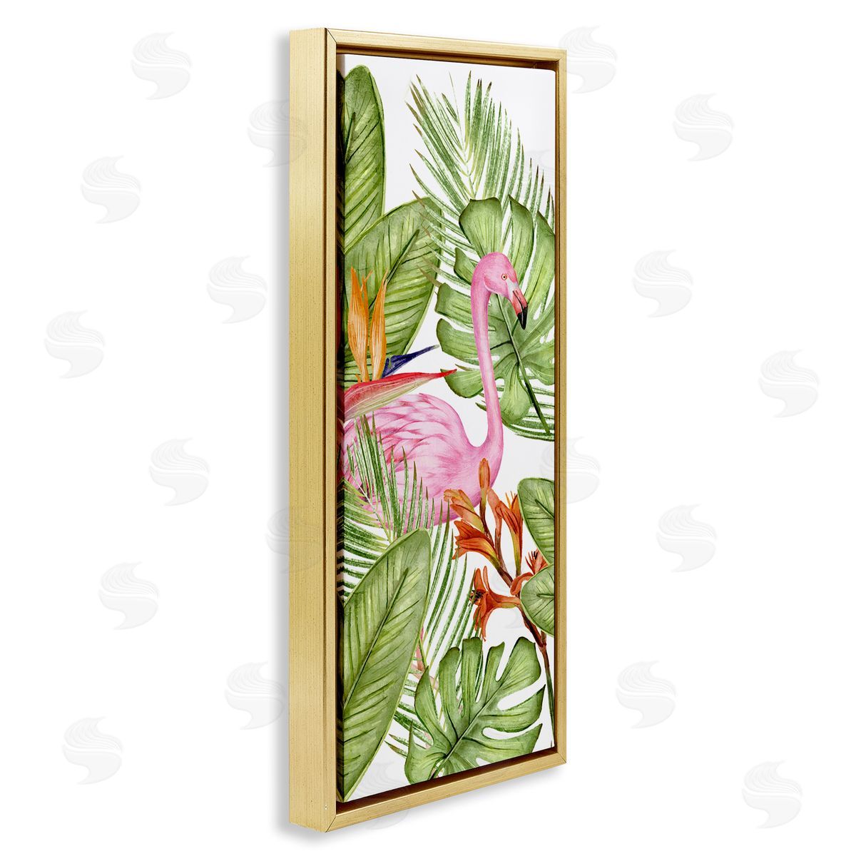 Kim Allen Flamingo & Monstera Leaves