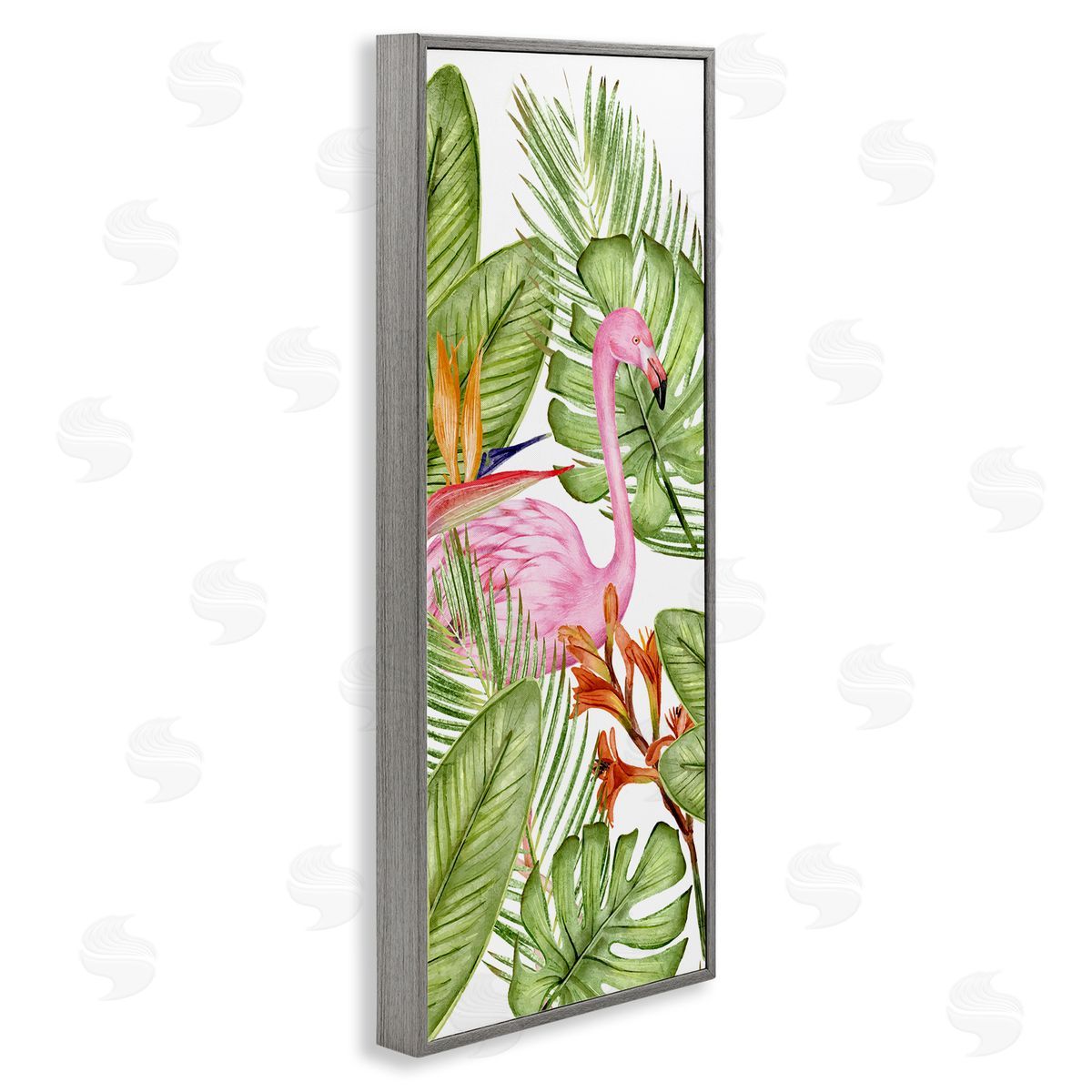 Kim Allen Flamingo & Monstera Leaves