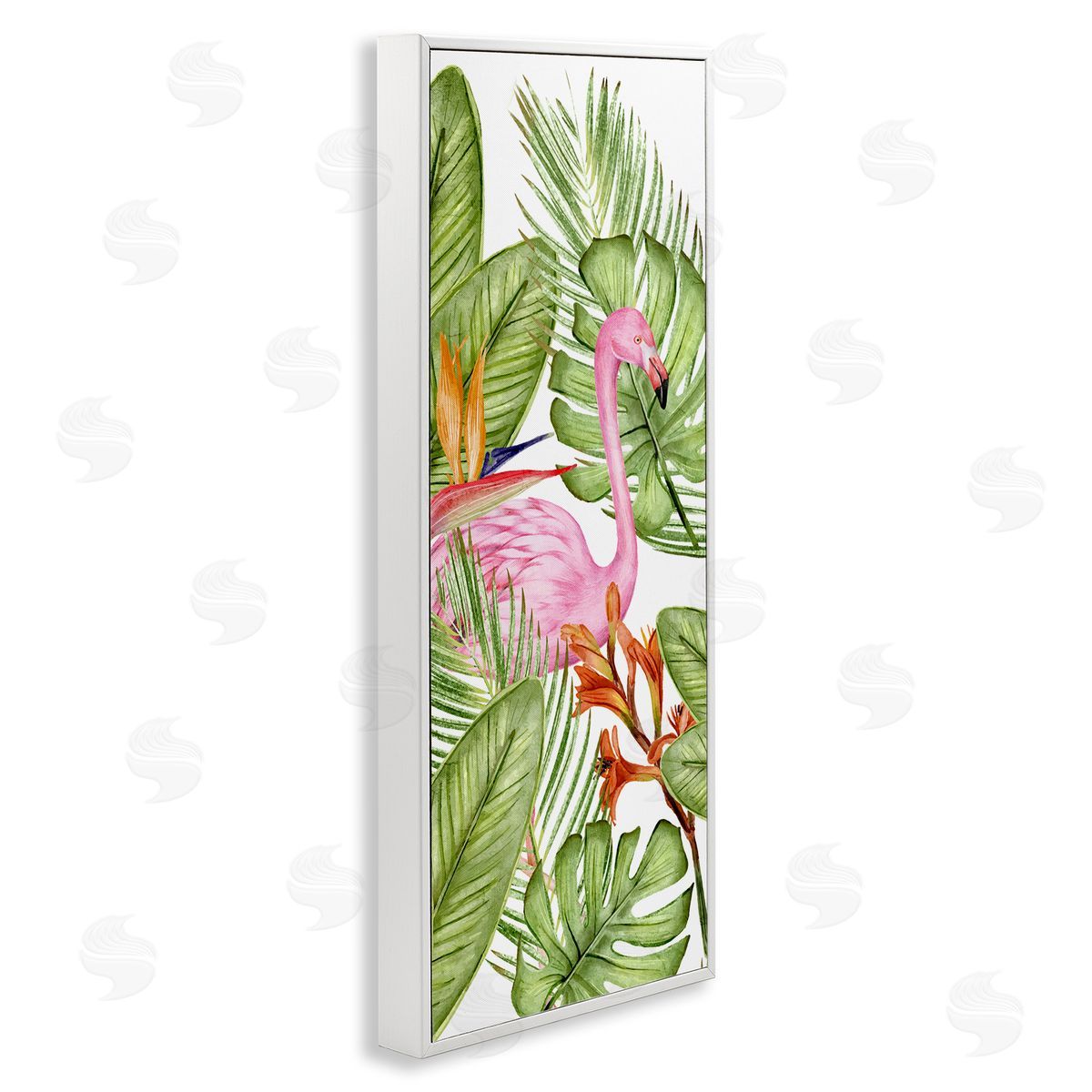 Kim Allen Flamingo & Monstera Leaves