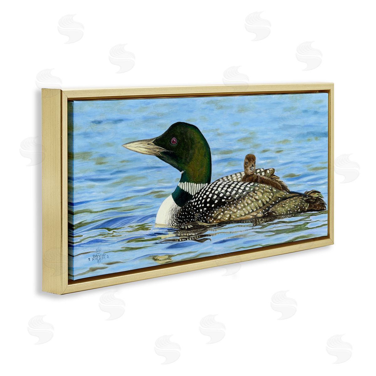 David Graham Mallard & Duckling in Water