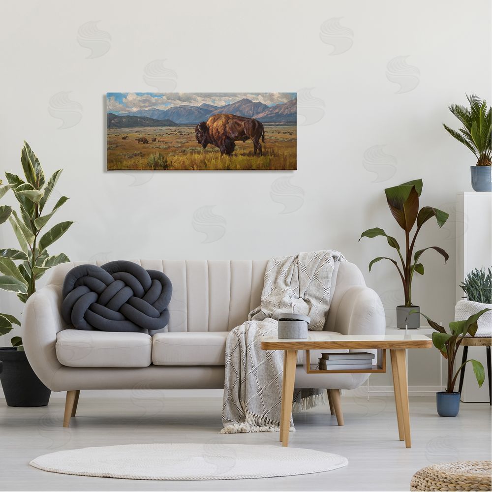 Chad Poppleton Bison Grazing in Valley
