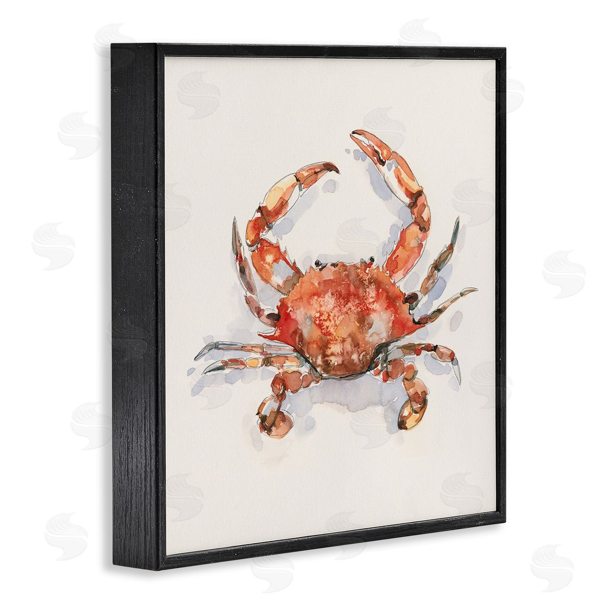 Emma Caroline Red Crab Marine Animal Black Framed Glicee Wall Art Print