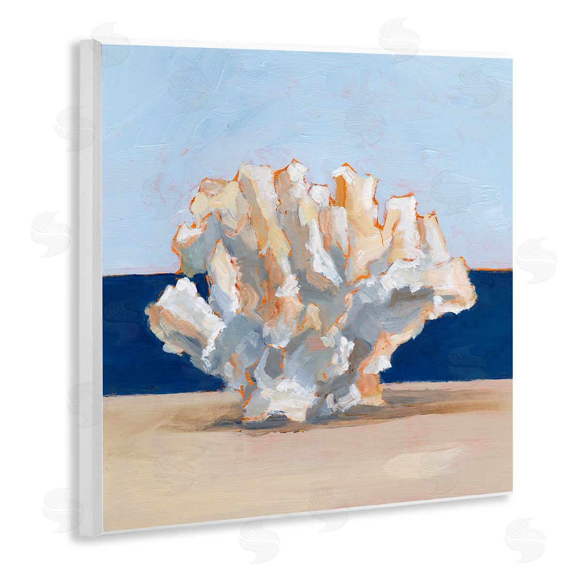 Ethan Harper Coral Still Life Painting Wooden Wall Plaque Art Print