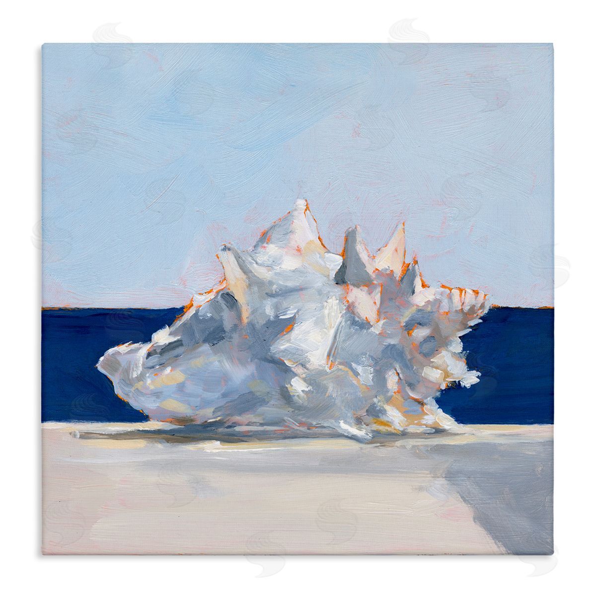 Ethan Harper Conch Shell Painting Stretched Canvas Wall Art Print
