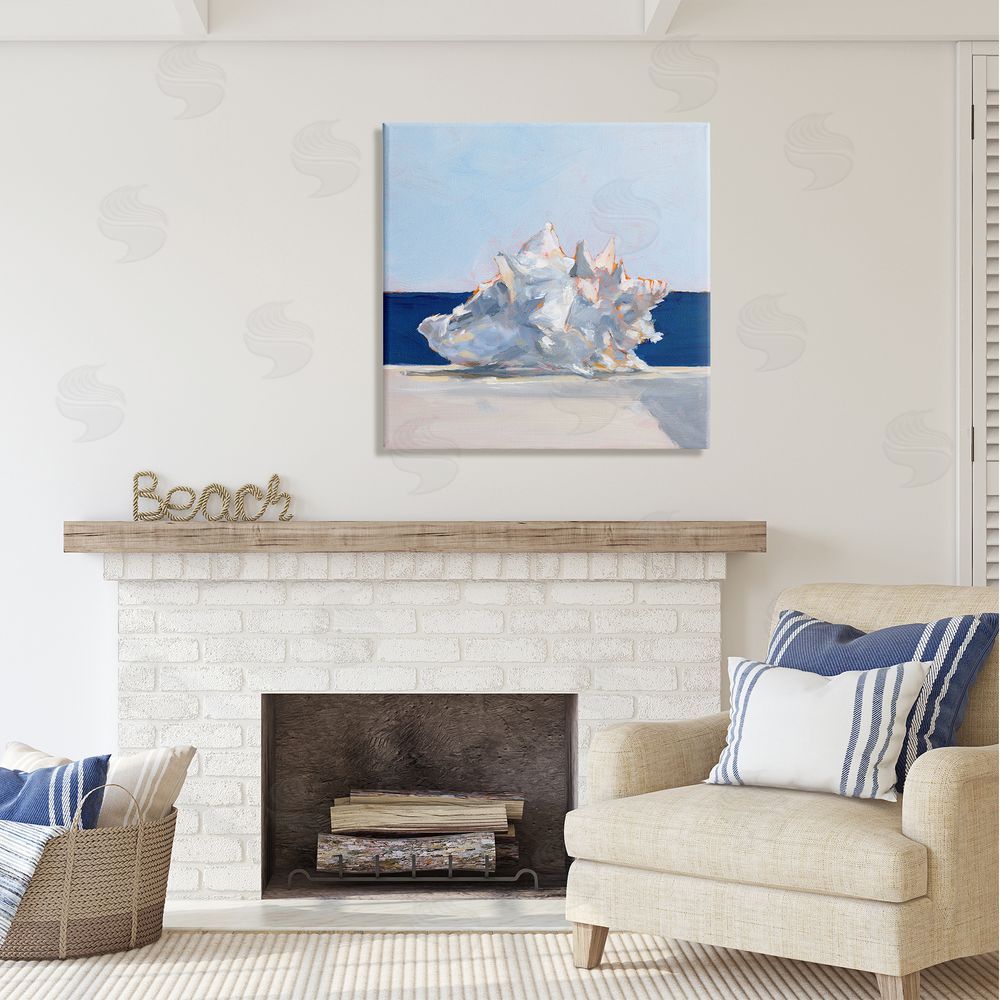Ethan Harper Conch Shell Painting Canvas Wall Art in Room