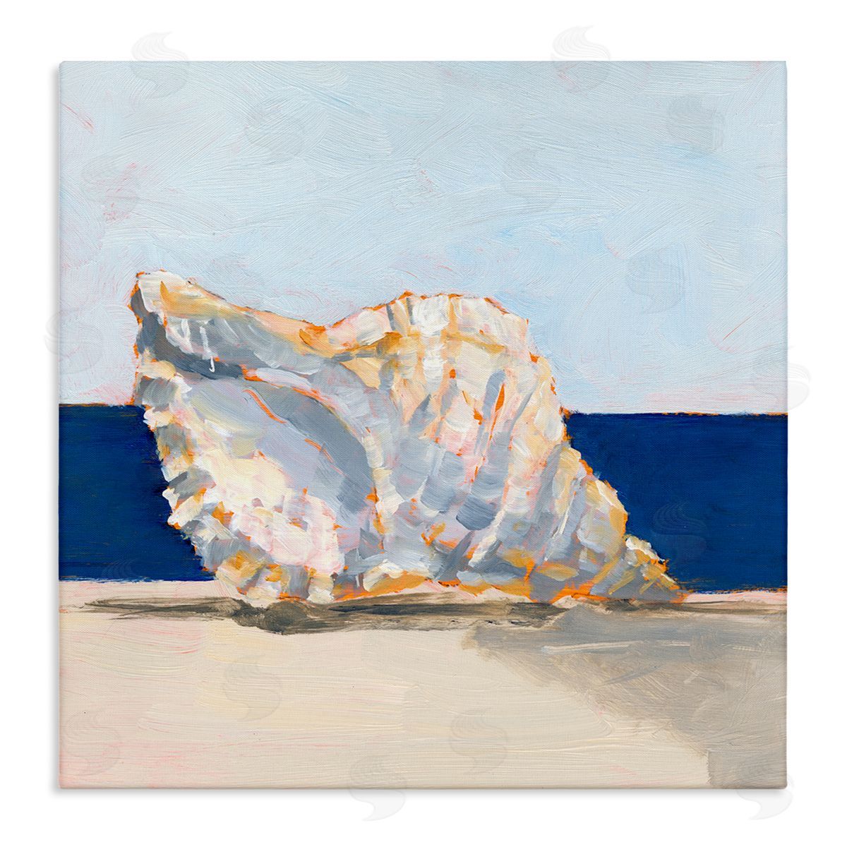 Ethan Harper Conch Still Life Painting Stretched Canvas Wall Art Print