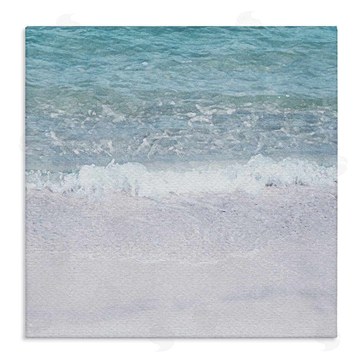 LSR Design Studio Sea Waves on Shore Stretched Canvas Wall Art Print