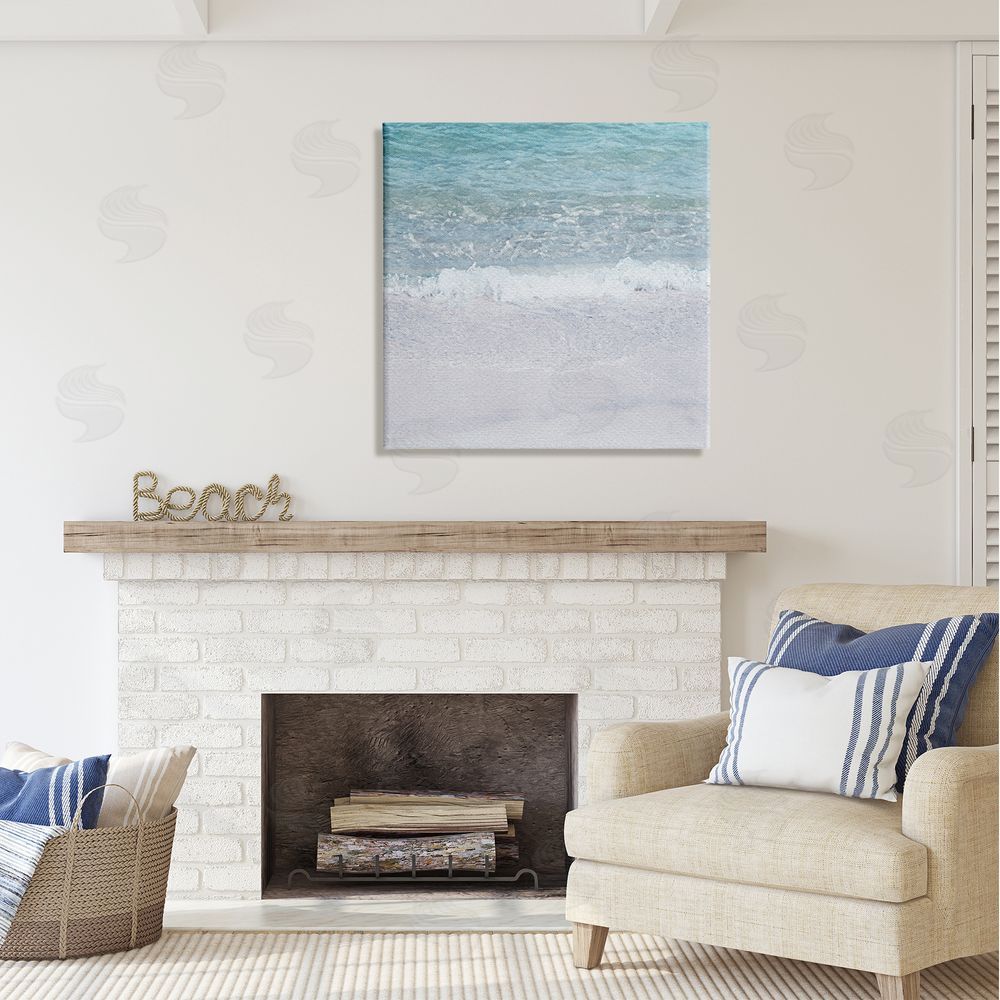 LSR Design Studio Sea Waves on Shore Canvas Wall Art in Room