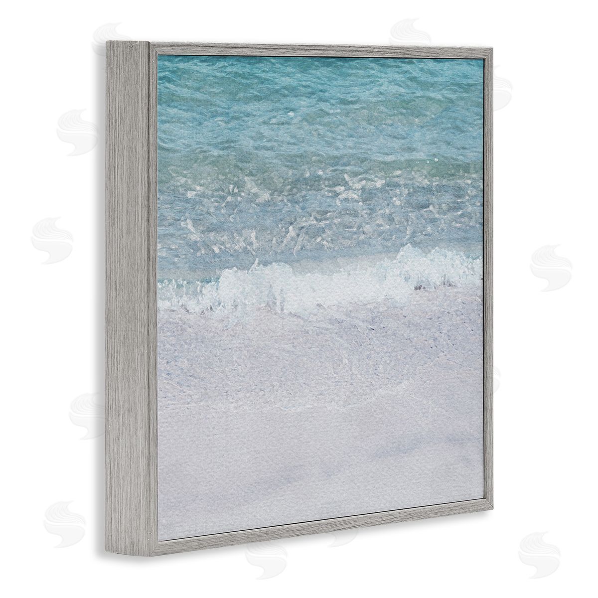 LSR Design Studio Sea Waves on Shore Gray Framed Glicee Wall Art Print