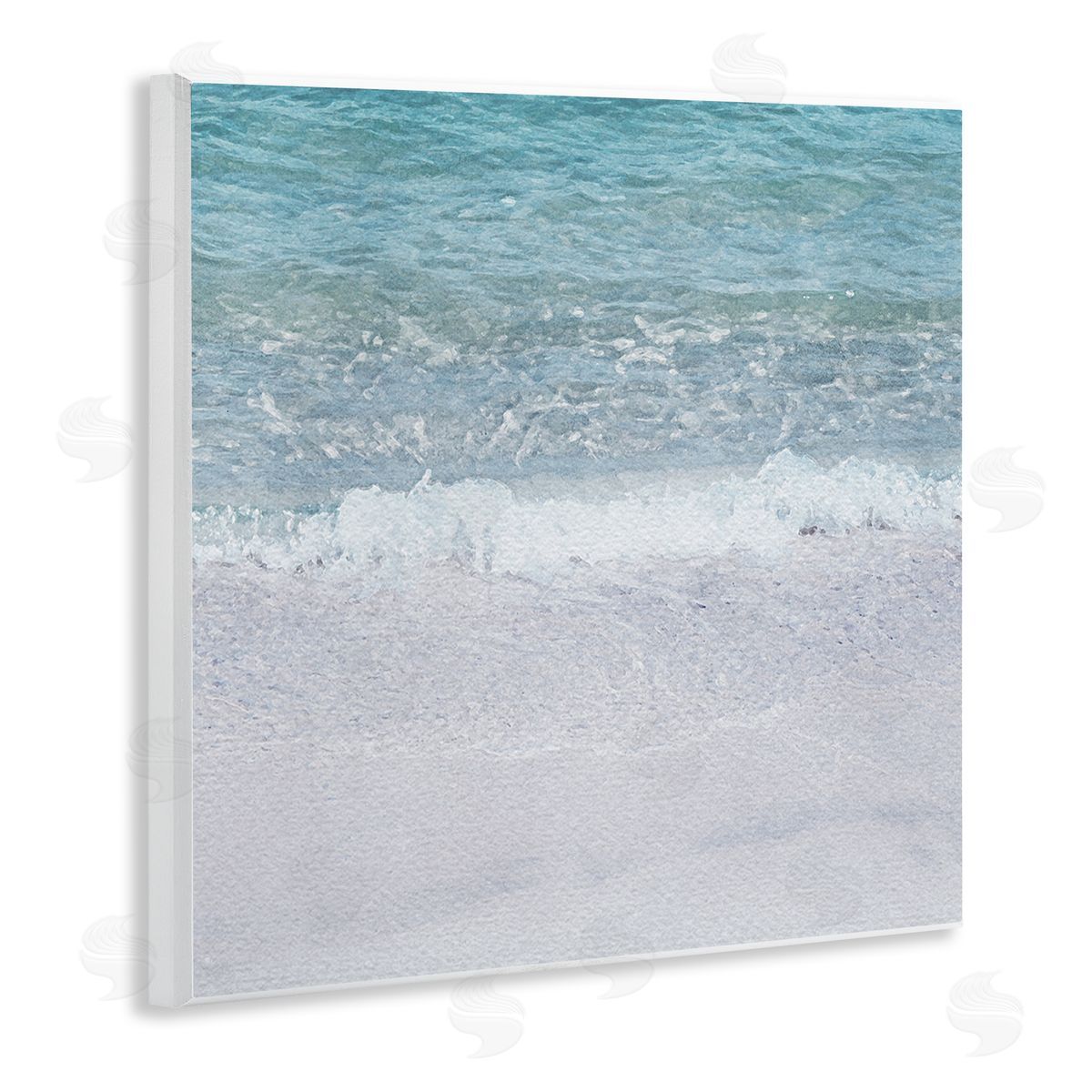 LSR Design Studio Sea Waves on Shore Wooden Wall Plaque Art Print