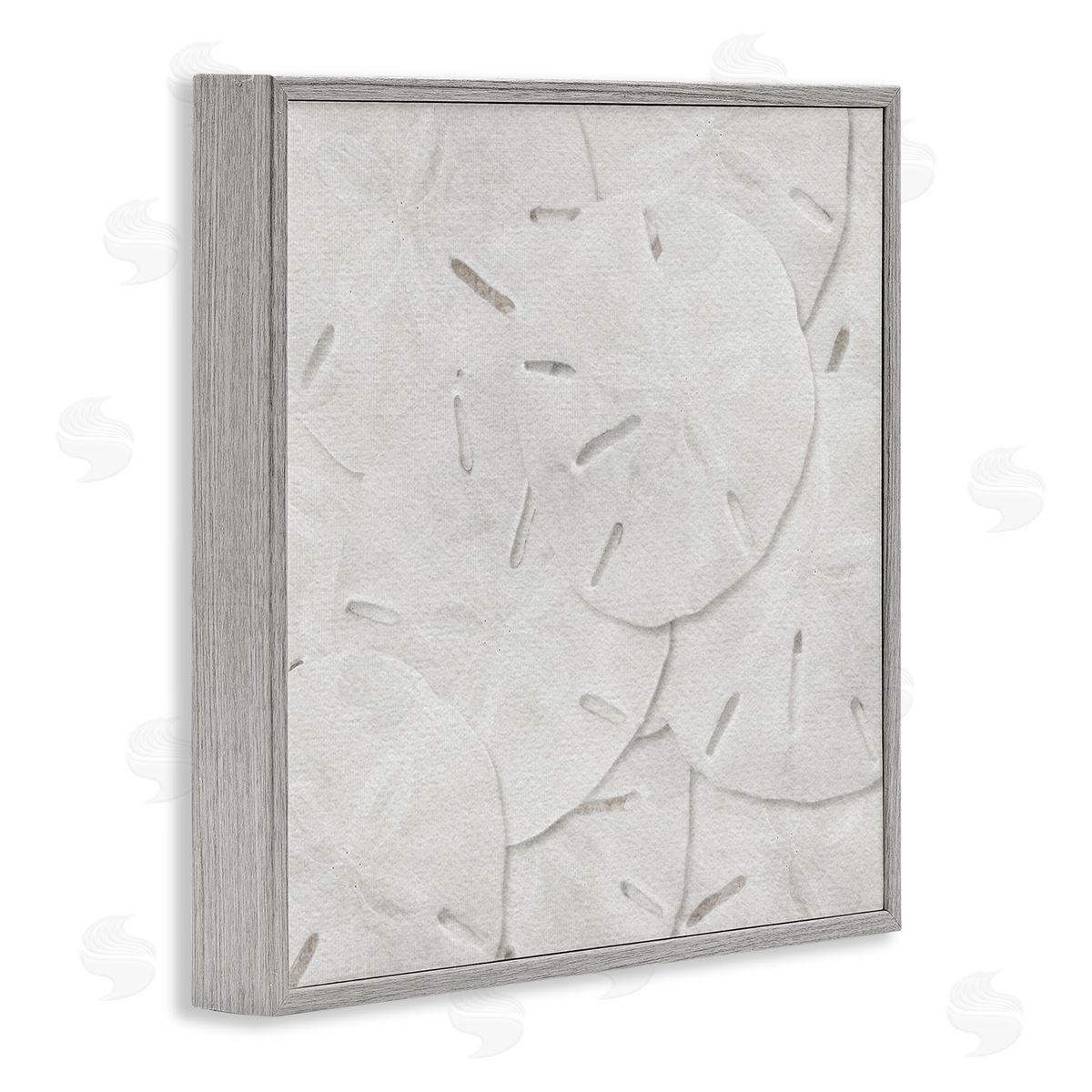 LSR Design Studio Nautical Sand Dollars Gray Framed Glicee Wall Art Print