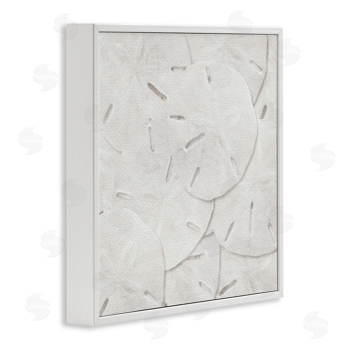 LSR Design Studio Nautical Sand Dollars White Framed Glicee Wall Art Print