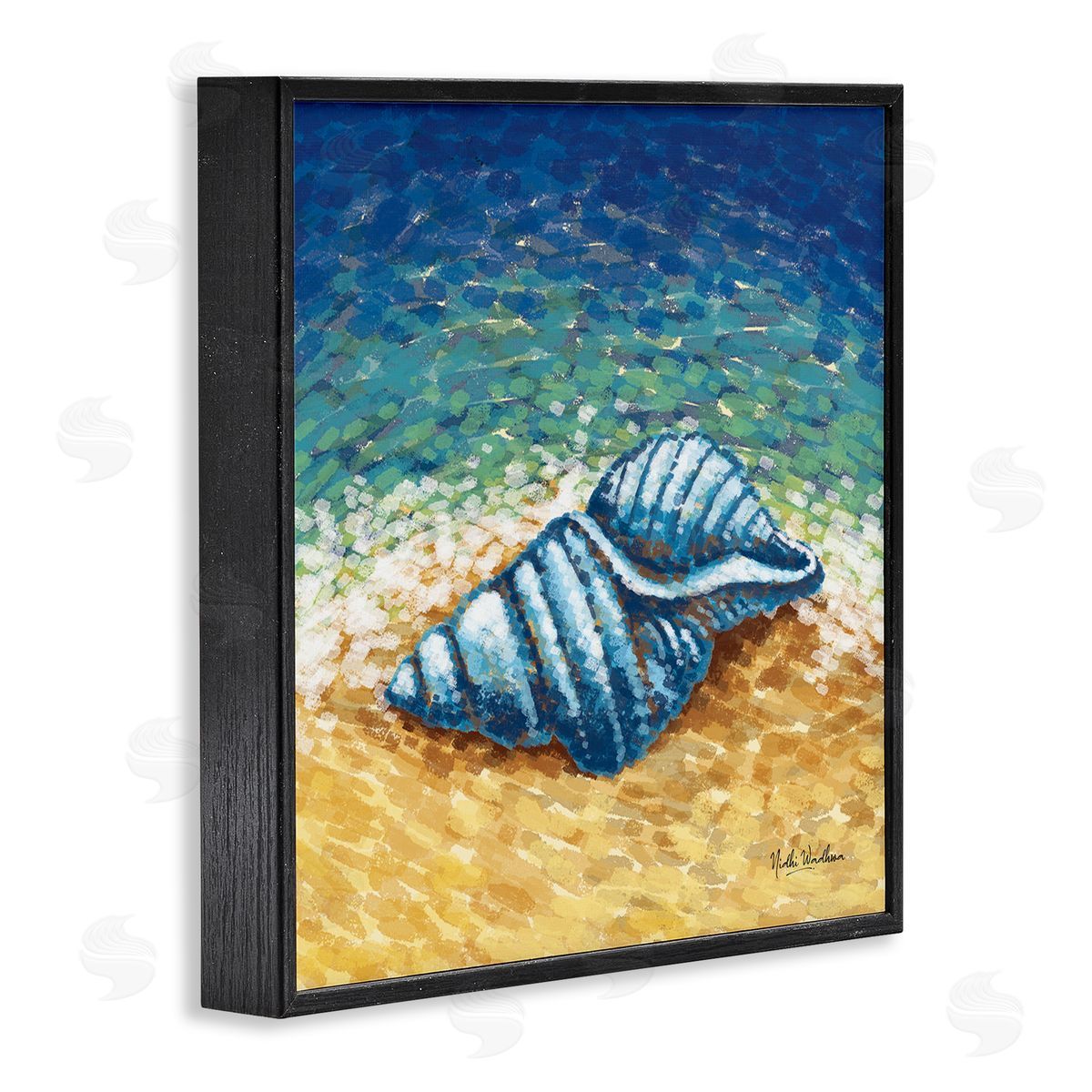 Nidhi Wadhwa Conch Shells by Shore Black Framed Glicee Wall Art Print