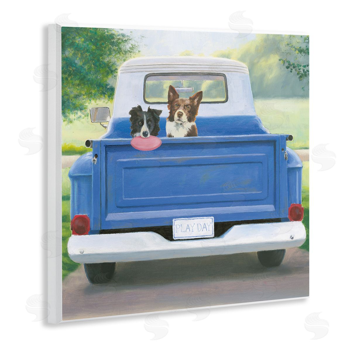 James Wiens Dogs in Country Truck Wooden Wall Plaque Art Print