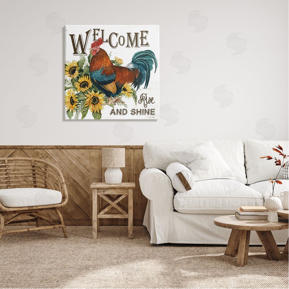Cindy Jacobs Rise & Shine Rooster Canvas Wall Art in Room