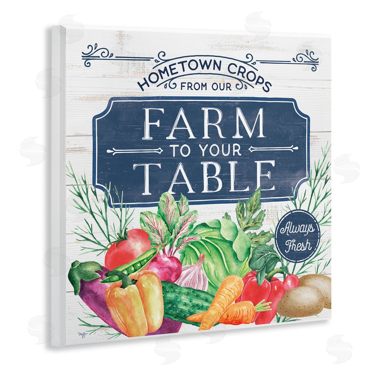 Mollie B. Farm To Table Crops Wooden Wall Plaque Art Print