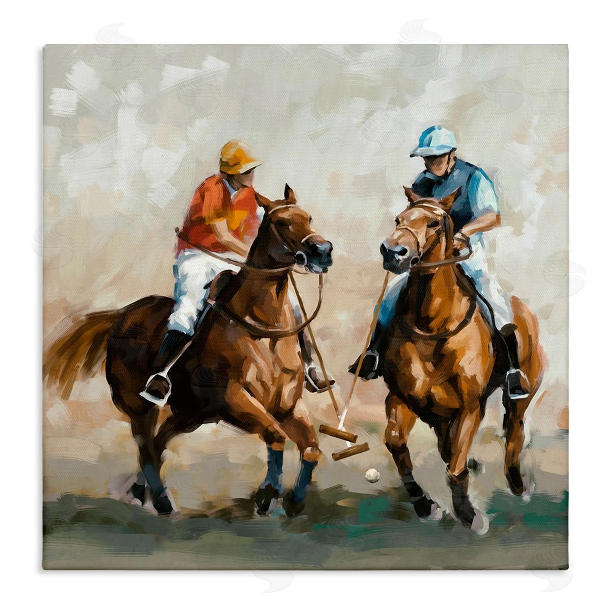 Ziwei Li Equestrian Sport Horses Stretched Canvas Wall Art Print