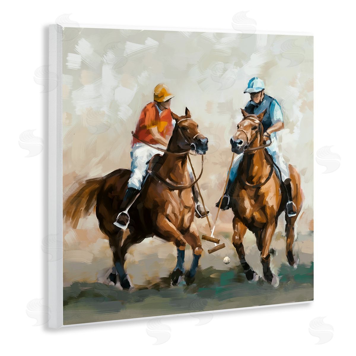 Ziwei Li Equestrian Sport Horses Wooden Wall Plaque Art Print