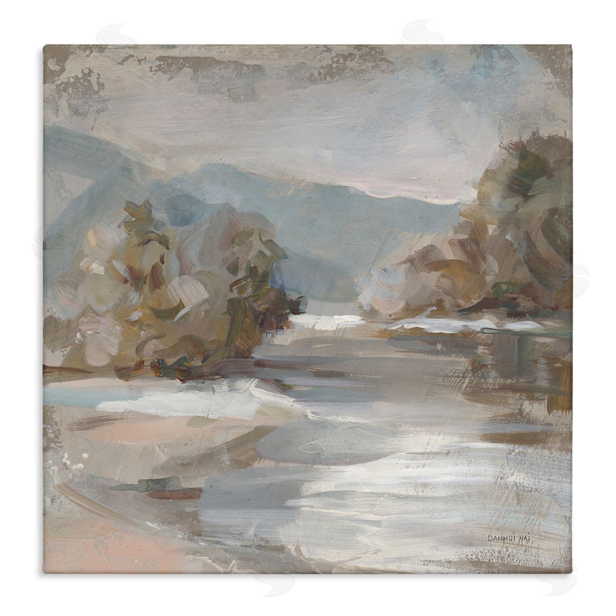 Danhui Nai Gentle Valley Landscape Stretched Canvas Wall Art Print