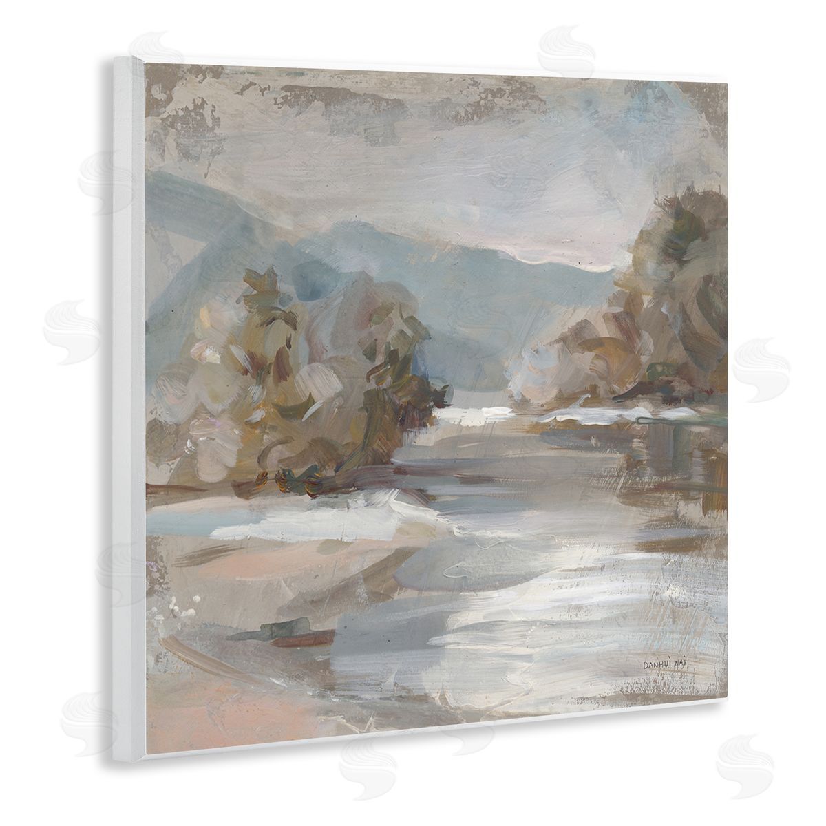 Danhui Nai Gentle Valley Landscape Wooden Wall Plaque Art Print