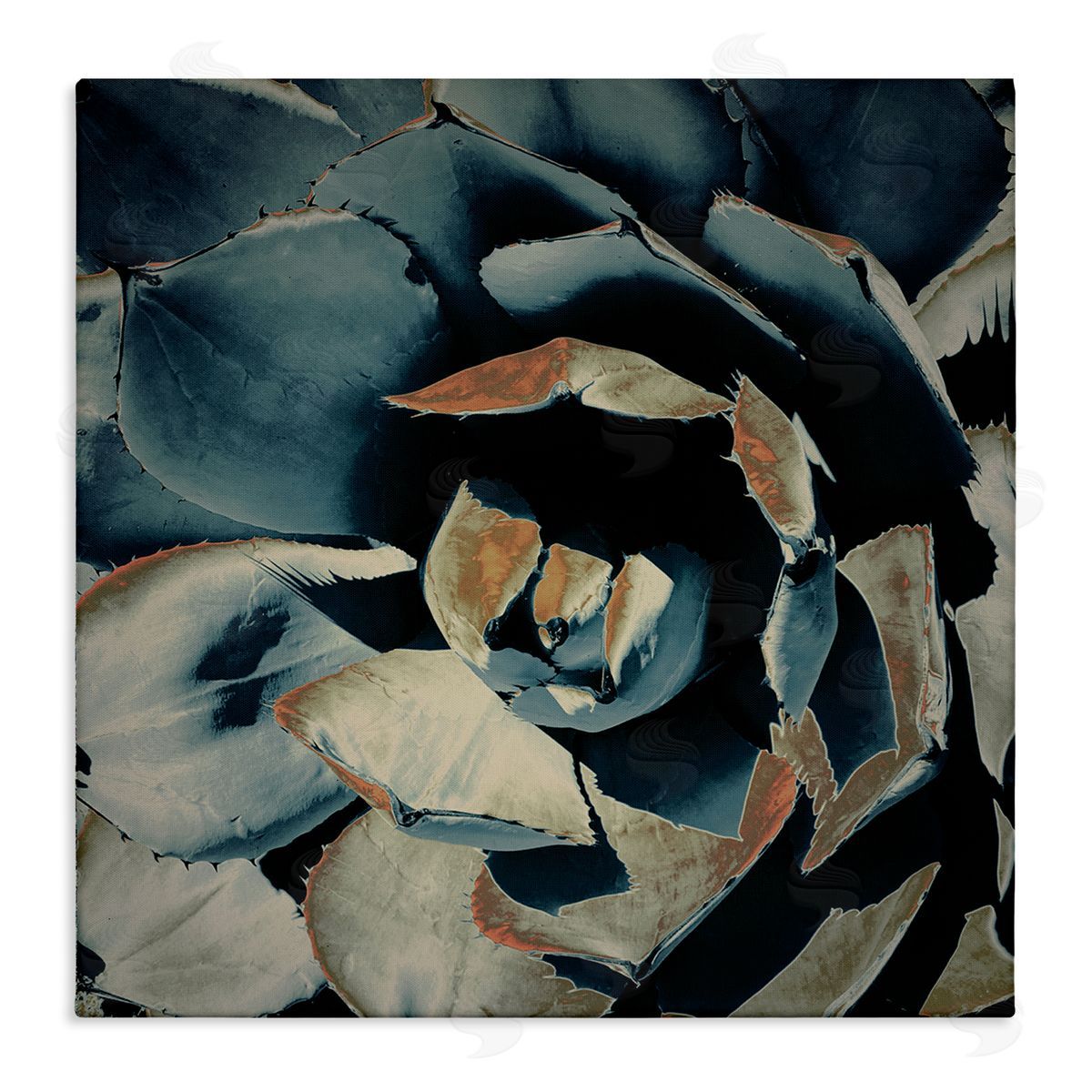 Irena Orlov Modern Succulent Leaves Stretched Canvas Wall Art Print