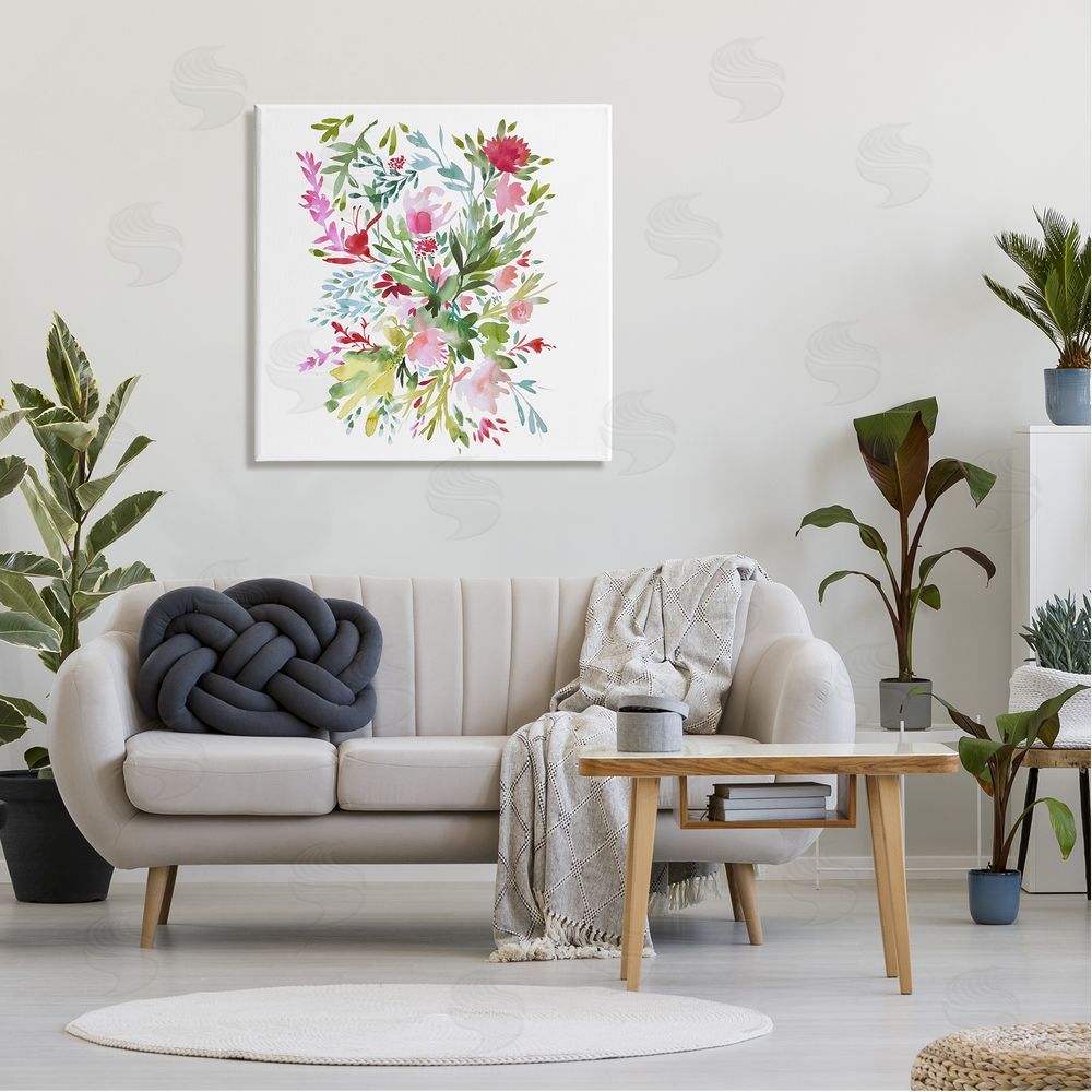 Claudia Bianchi Garden Flowers Pattern Canvas Wall Art in Room