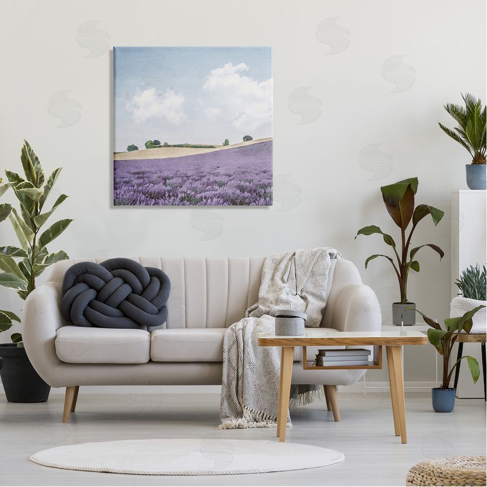 LSR Design Studio Rural Lavender Farm Canvas Wall Art in Room