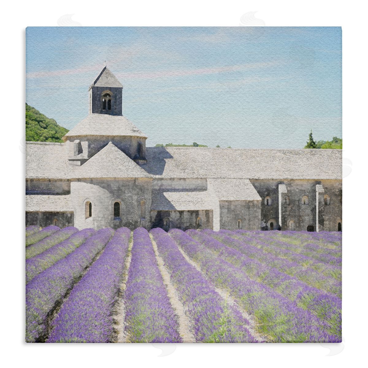 LSR Design Studio Lavender Agriculture Field Stretched Canvas Wall Art Print