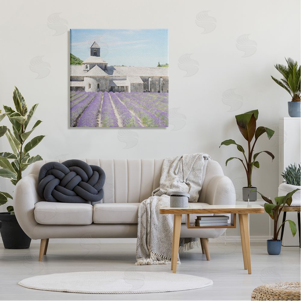 LSR Design Studio Lavender Agriculture Field Canvas Wall Art in Room
