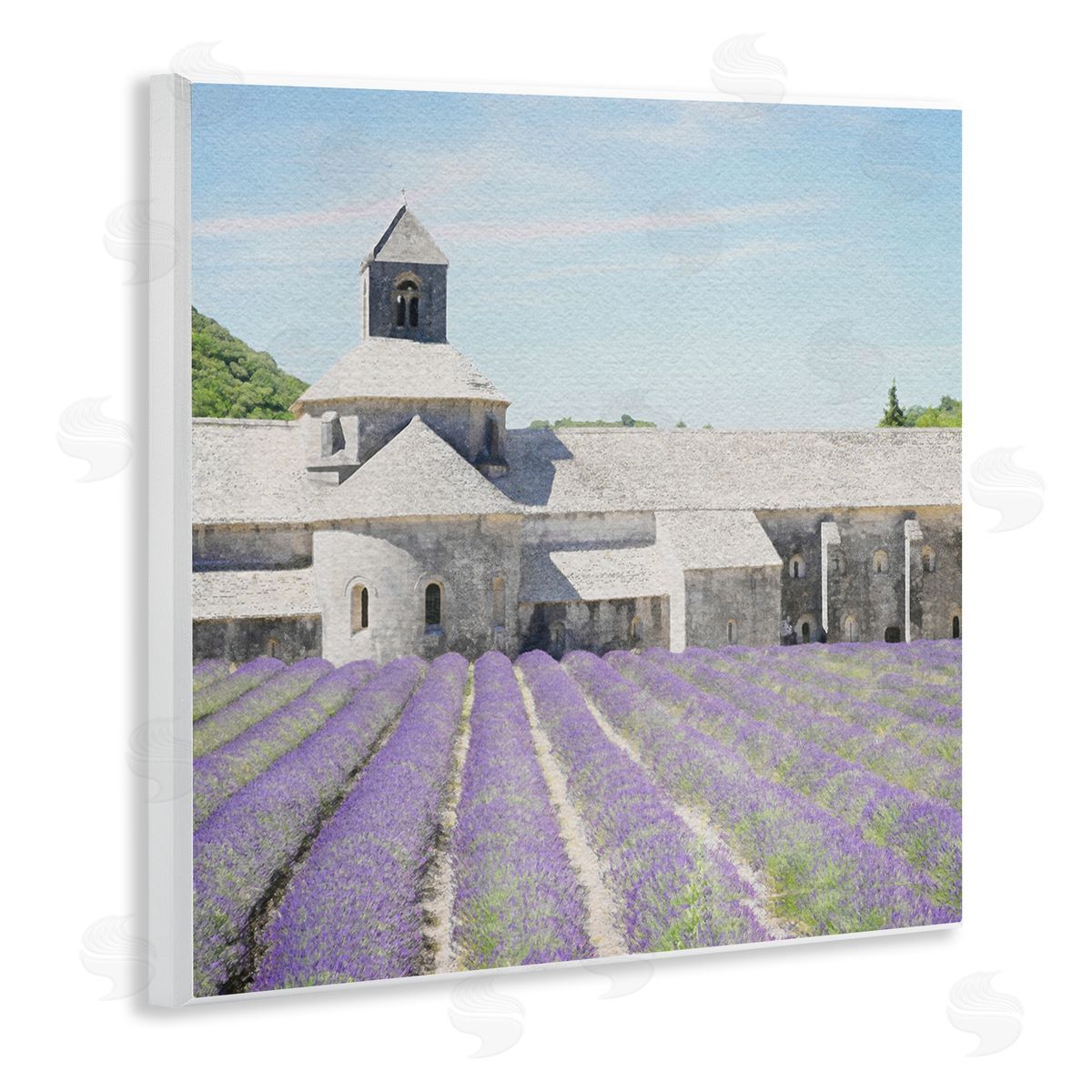 LSR Design Studio Lavender Agriculture Field Wooden Wall Plaque Art Print