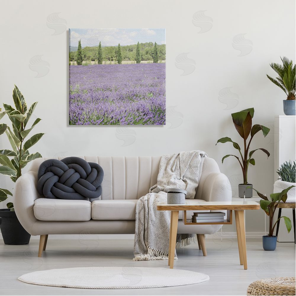 LSR Design Studio Country Lavender Meadow Canvas Wall Art in Room