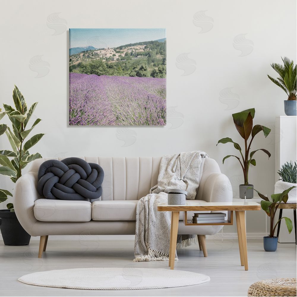 LSR Design Studio Lavender Meadow Landscape Canvas Wall Art in Room