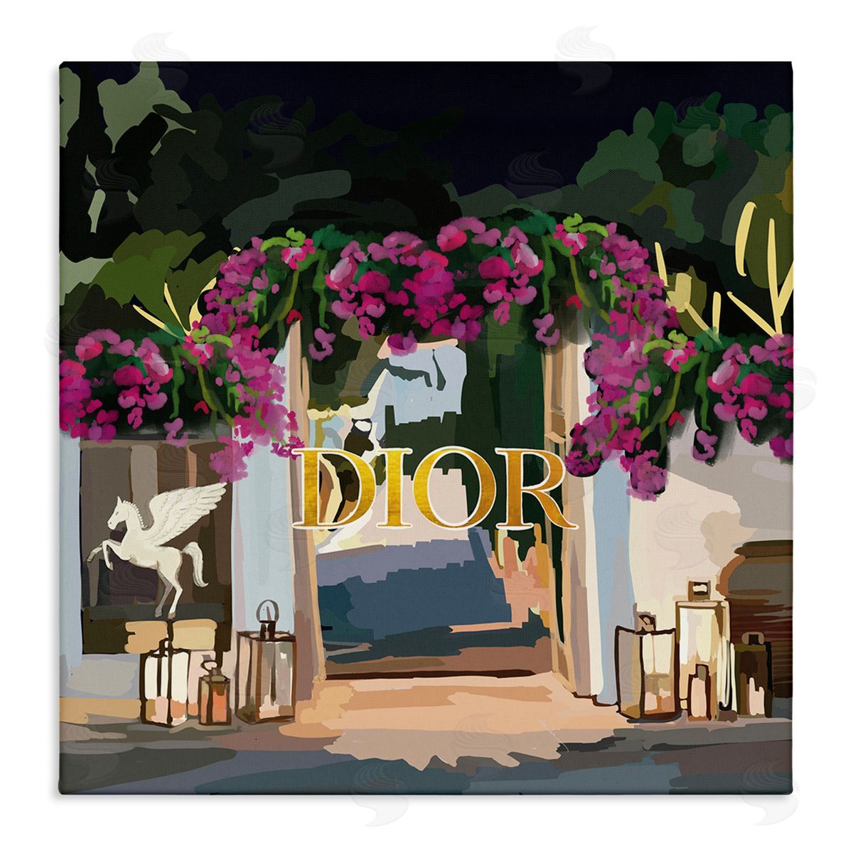 Amelia Noyes Fashion Shop Landscape Stretched Canvas Wall Art Print