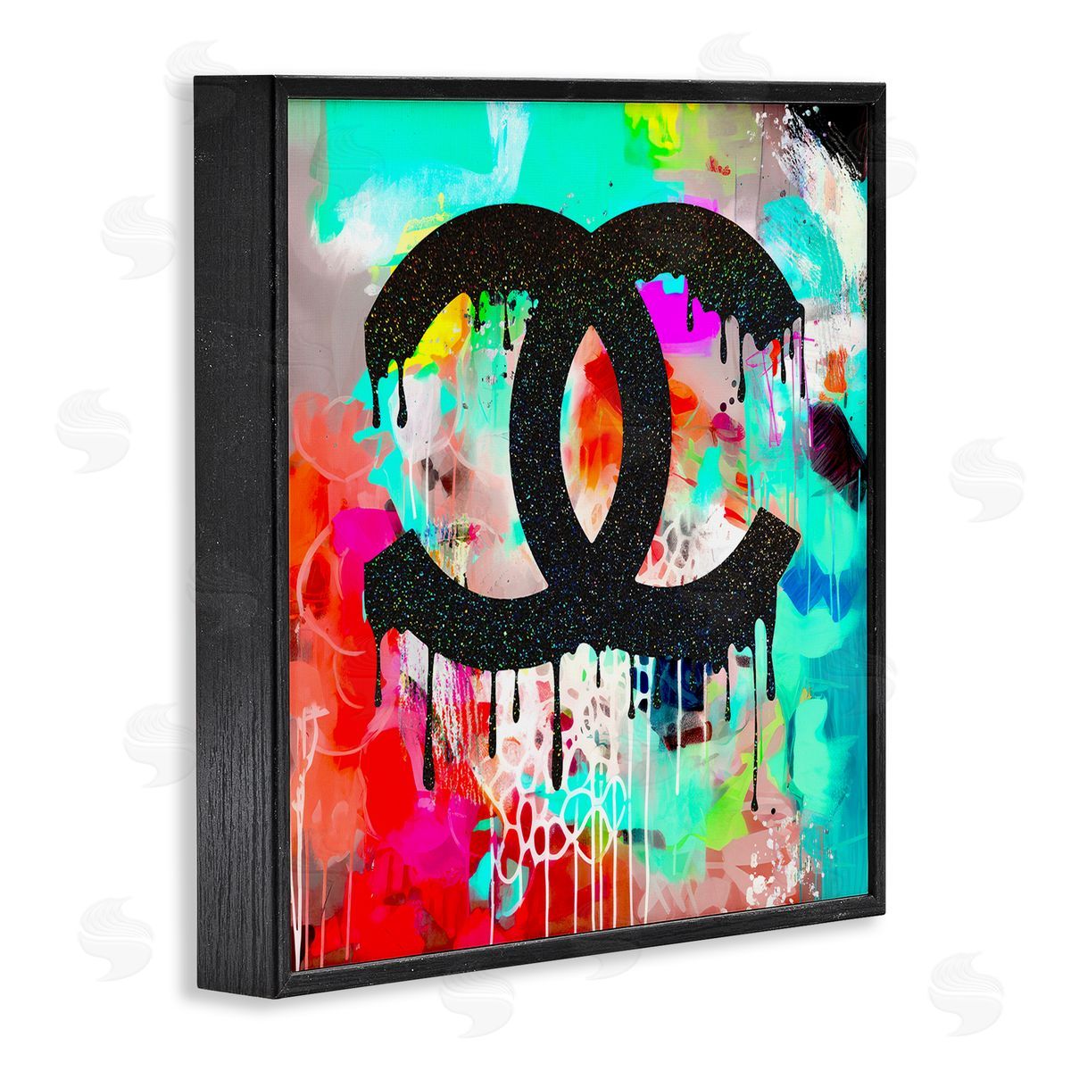 Ziwei Li Glam Drip on Graffiti Black Framed Glicee Wall Art Print