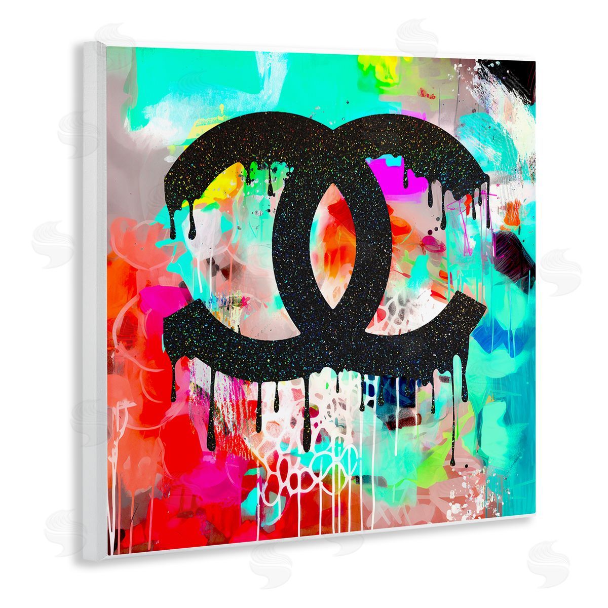 Ziwei Li Glam Drip on Graffiti Wooden Wall Plaque Art Print