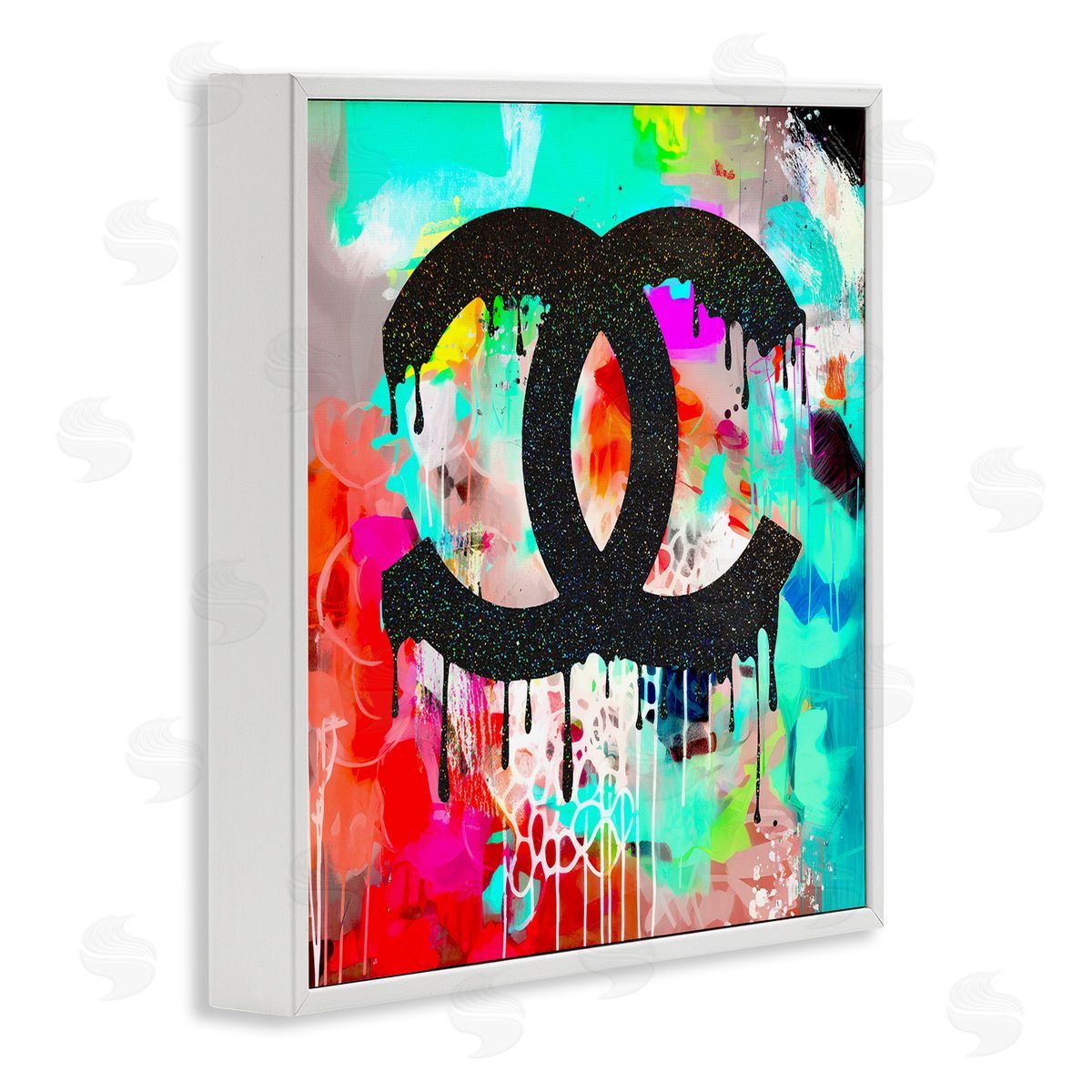 Ziwei Li Glam Drip on Graffiti White Framed Glicee Wall Art Print