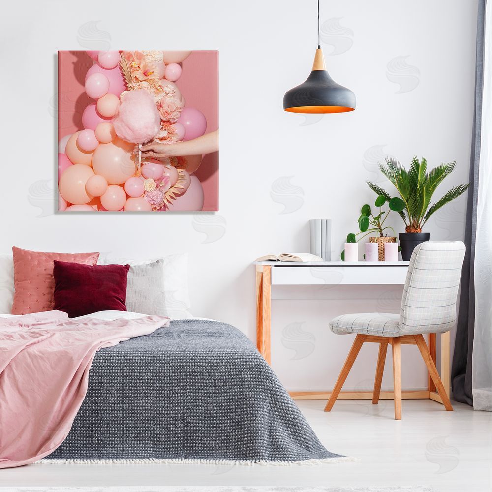 LISH Creative Cotton Candy & Balloons Canvas Wall Art in Room
