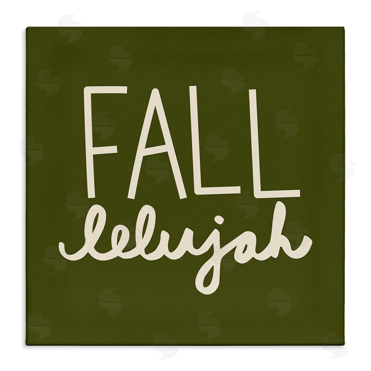 Emily Dumas Fall-lelujah Autumn Phrase Stretched Canvas Wall Art Print