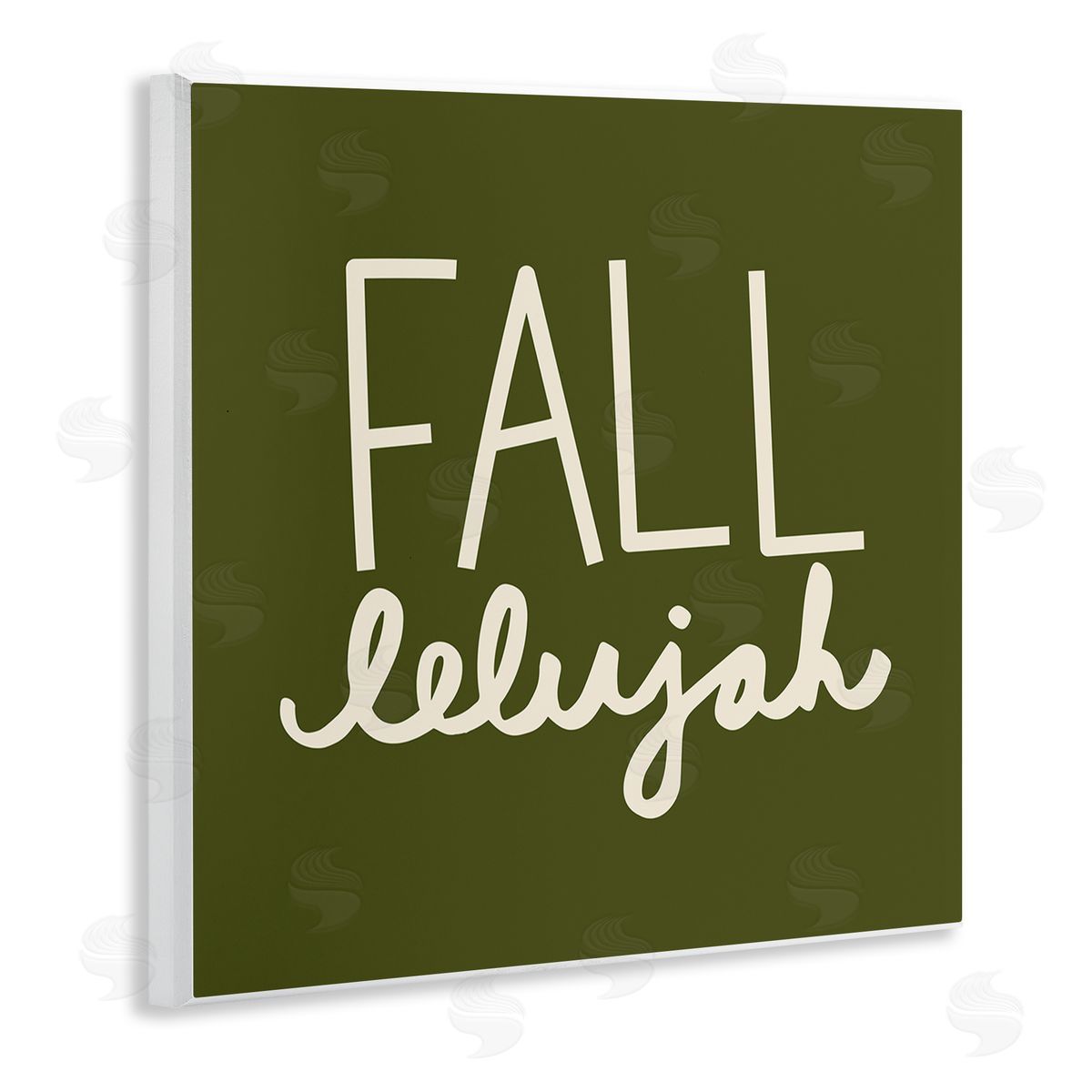 Emily Dumas Fall-lelujah Autumn Phrase Wooden Wall Plaque Art Print