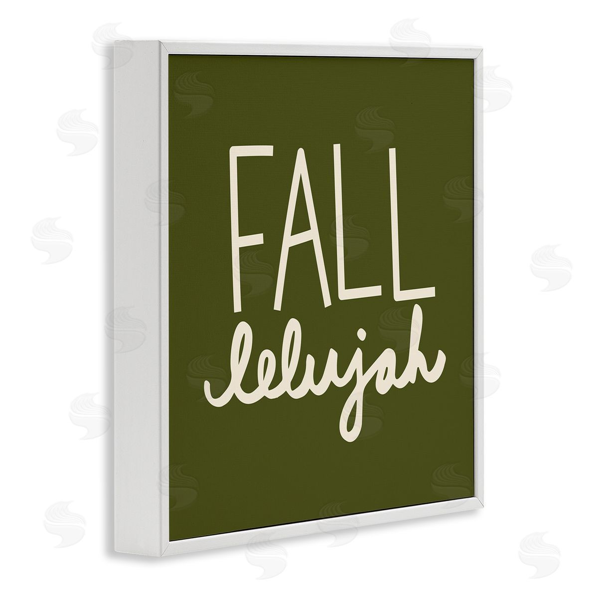 Emily Dumas Fall-lelujah Autumn Phrase White Framed Glicee Wall Art Print