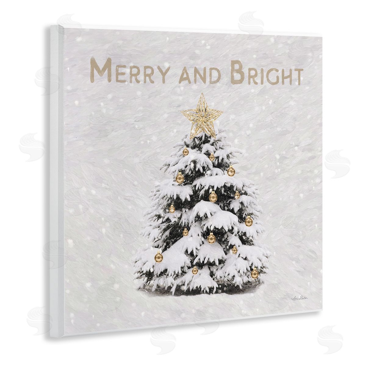 Merry & Bright Scene Wood Plaque Wall Art, Home Decor by Lori Deiter
