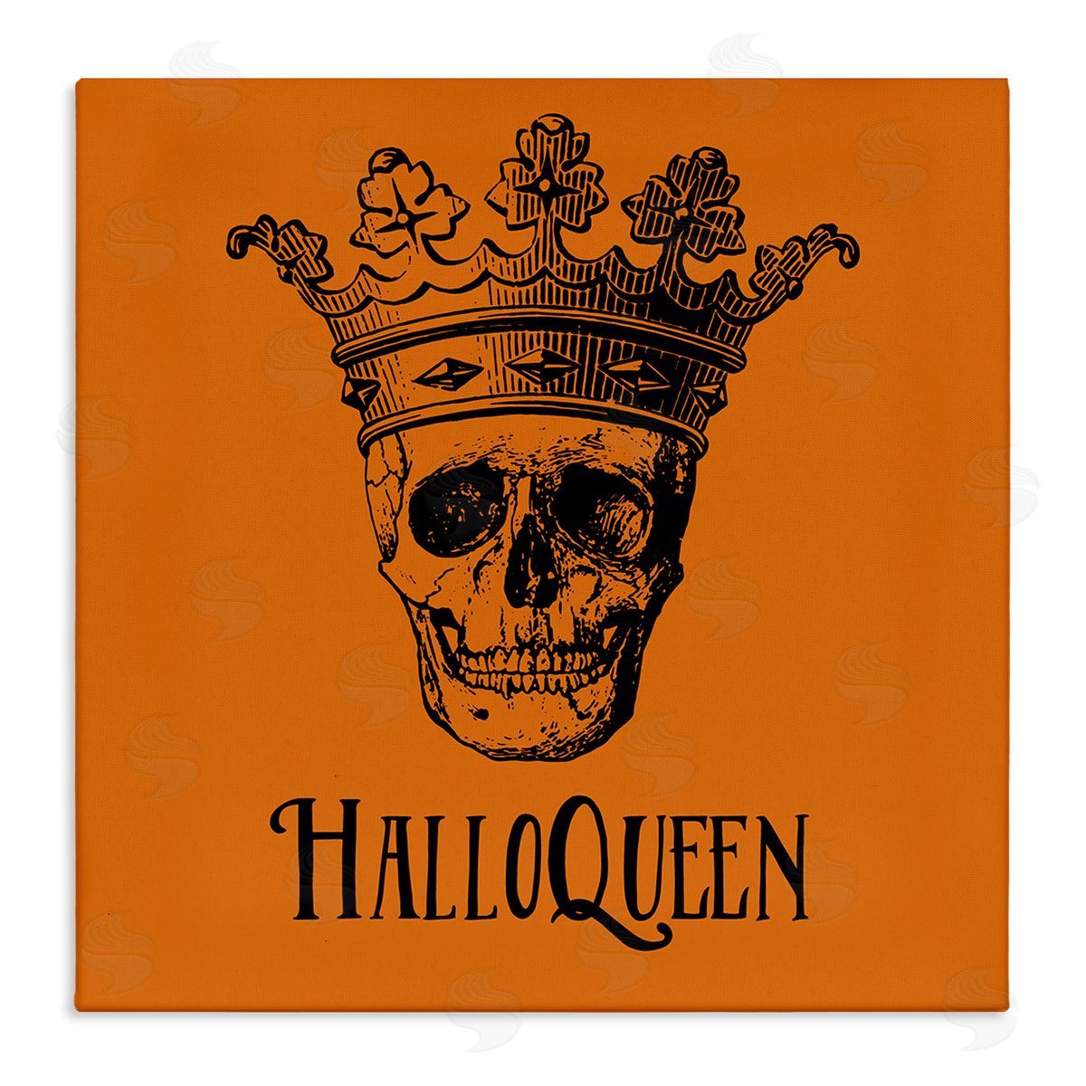 Two If By Sea Studios HalloQueen Skull in Crown Stretched Canvas Wall Art Print