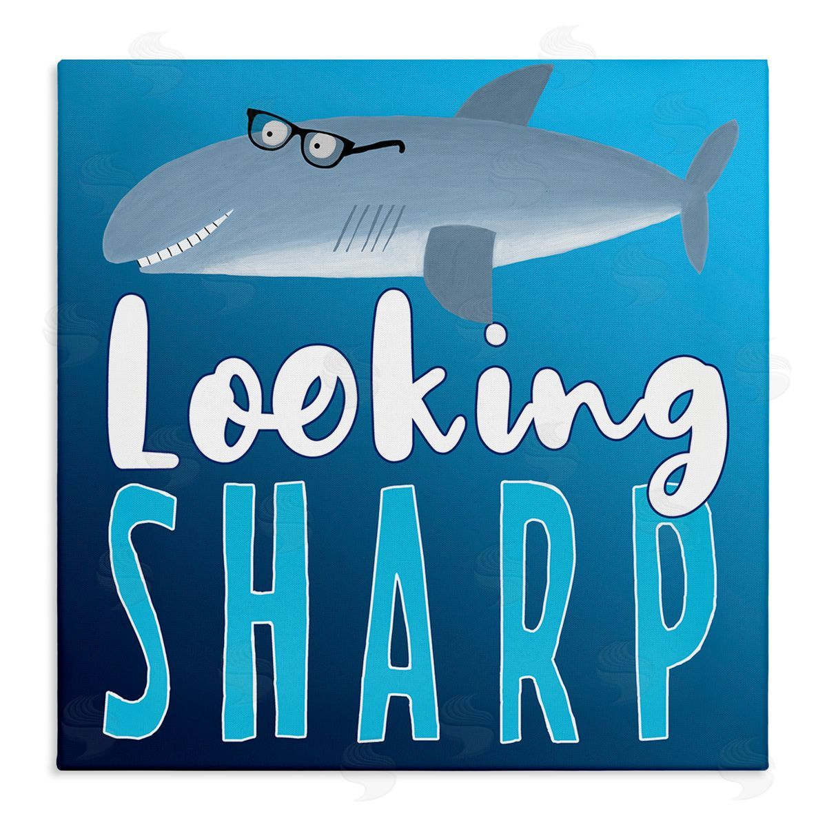 Carla Daly Looking Sharp Shark Stretched Canvas Wall Art Print