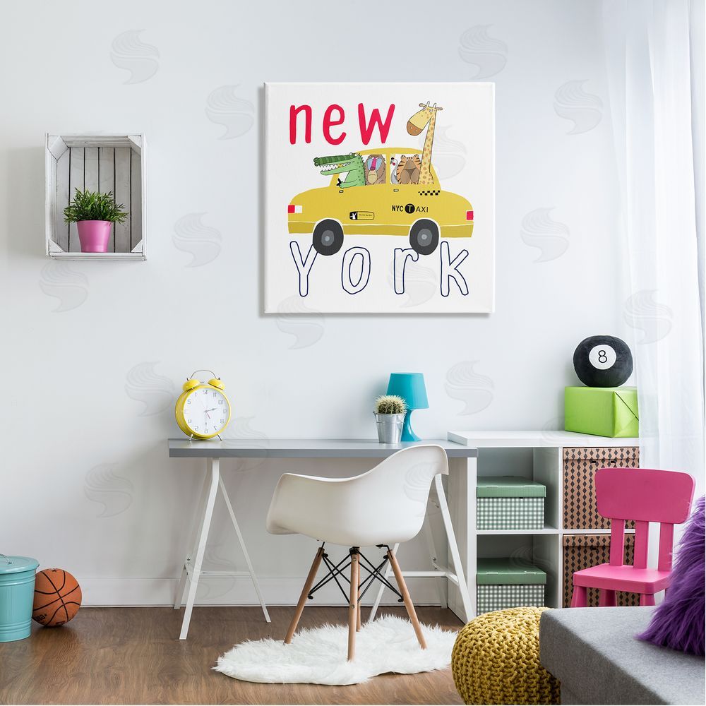 Carla Daly New York Taxi Animals Canvas Wall Art in Room
