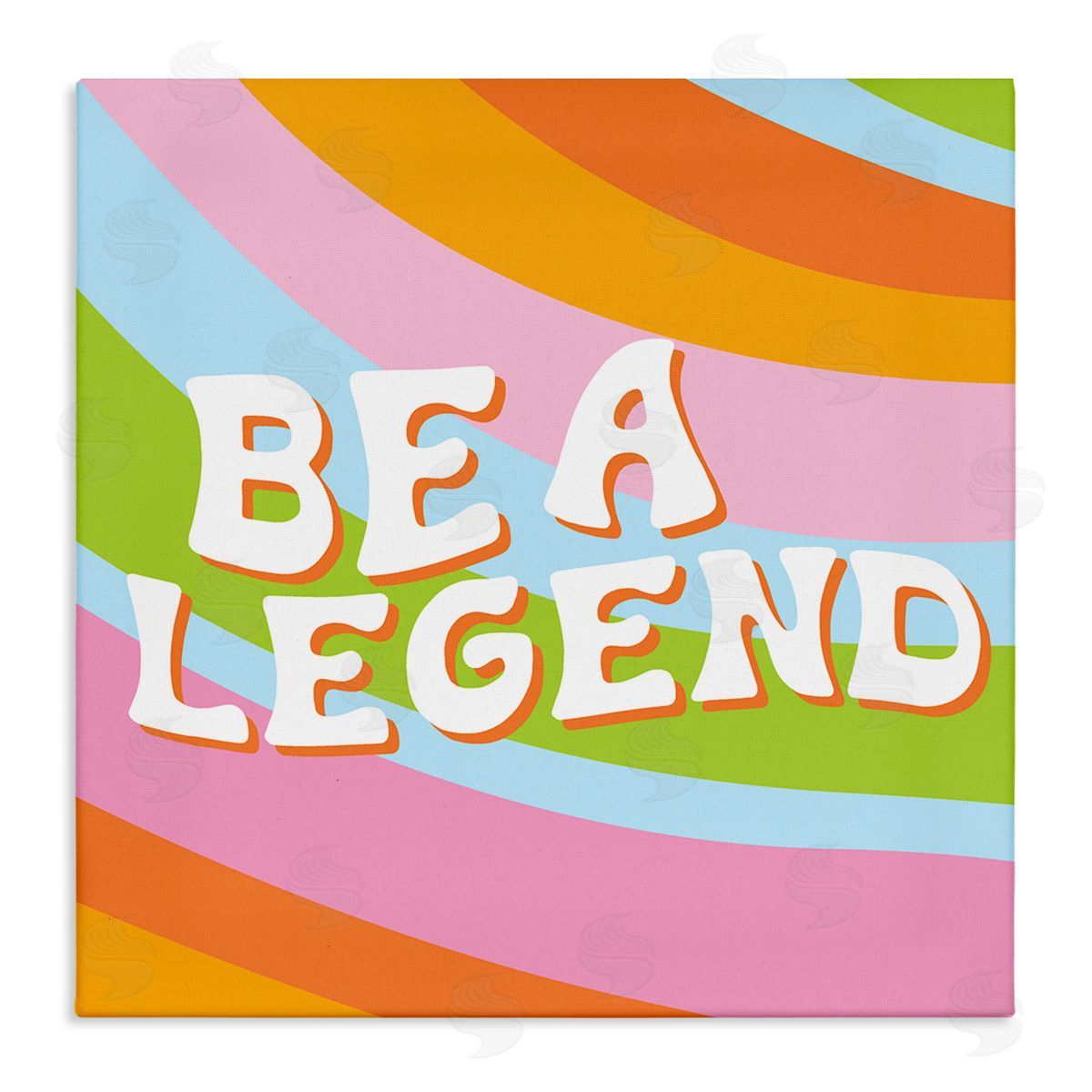 Emily Dumas Retro Be a Legend Stretched Canvas Wall Art Print