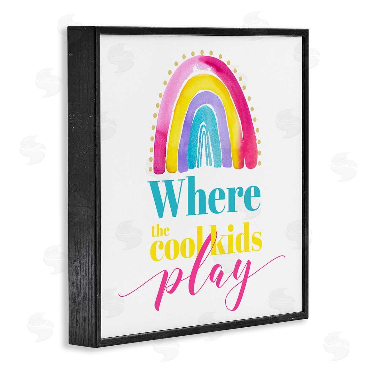 Enya Todd Cool Kids Play Phrase Black Framed Glicee Wall Art Print