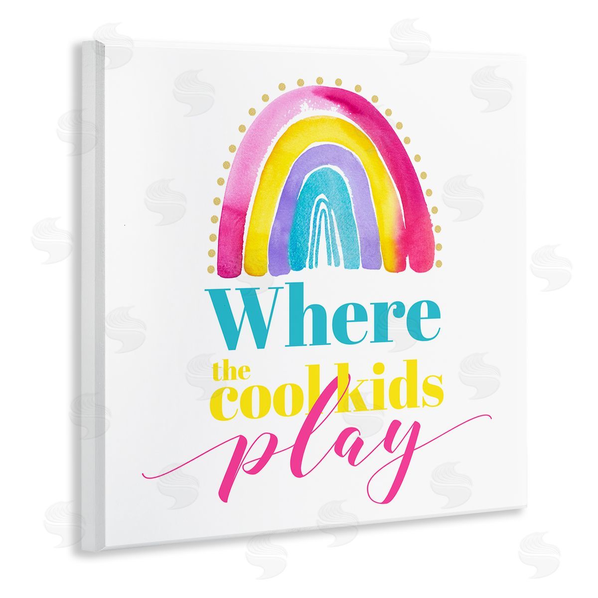 Enya Todd Cool Kids Play Phrase Wooden Wall Plaque Art Print