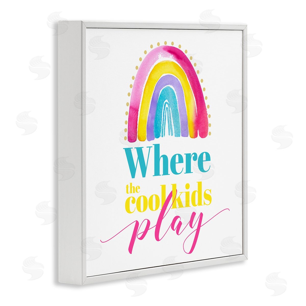 Enya Todd Cool Kids Play Phrase White Framed Glicee Wall Art Print